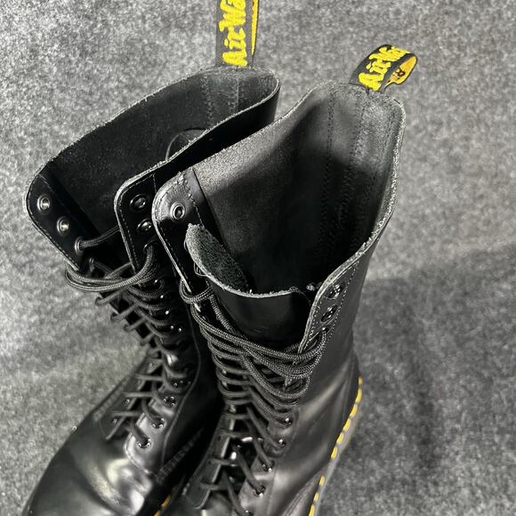 Dr. Martens 11856 Combat Boots Women's 9 Eyelets High Tall Lace Up Boots Black - Picture 3 of 7